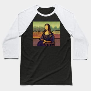 Monalisa Pixel Baseball T-Shirt